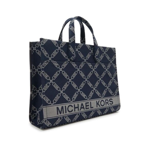 Michael Kors Gigi Large Grab Monogram Denim Tote Bag, Navy, NWT - Picture 15 of 15